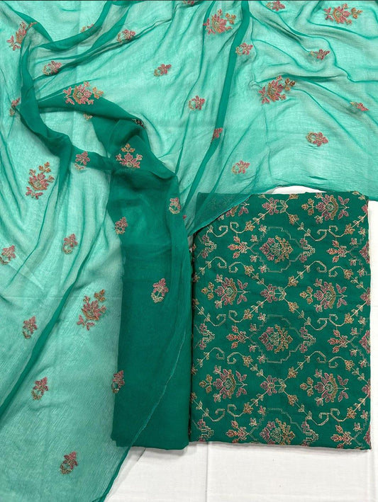 3 Piece Embroidered Karandi unstitched