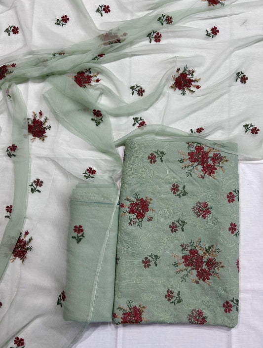 3 Piece Embroidered  Karandi unstitched