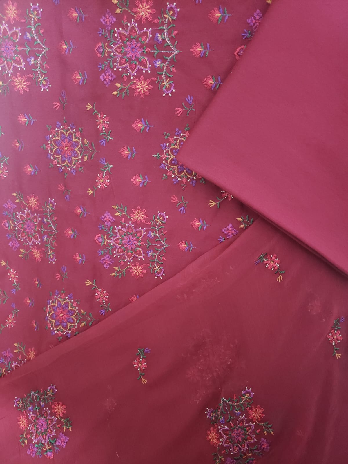 3 Piece Embroidered  Karandi unstitched